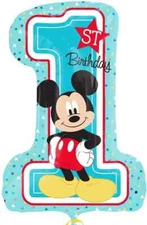 Anagram Mickey Mouse 1st Birthday Balloon SuperShape 28" Foil Balloon Party -NEW