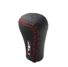 TRD GENUINE STYLE LEATHER RED STITCHING 5 SPEED MANUAL SHIFT GEAR KNOB MR2 SUPRA