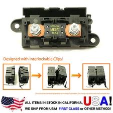 LITTLEFUSE Expandable Mega Fuse HOLDER with 100A megafuse 100 amp 32V DC Slo-Blo
