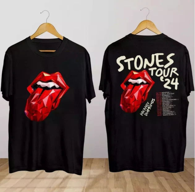 The Rolling Stones Hackney Diamonds Tour 2024 T Shirt hot