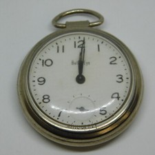 WESTCLOX Silver Tone Wind-up Analog Men's Pocket Watch For Repairs
