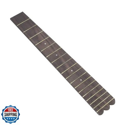 Dilwe 26 Inch Rosewood Ukulele Fretboard with 18 Frets, White Dots Design, Id