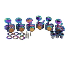 6-in-line Vintage Guitar Lock String Tuners – Locking Tuning Key Pegs Machine...