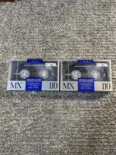 2 Maxell MX 110 Min Metal Position Type IV Audio Cassettes New Sealed