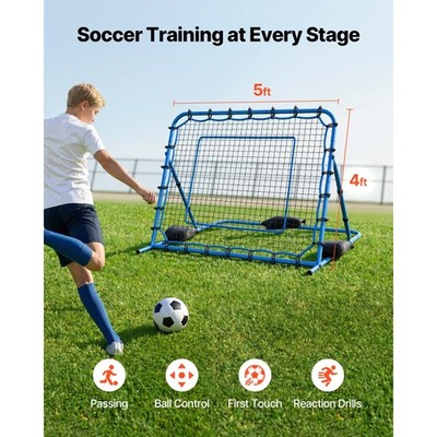 Soccer Rebounder Net, Quick-Switch Angle Soccer Goal Rebounder For Control, Pass