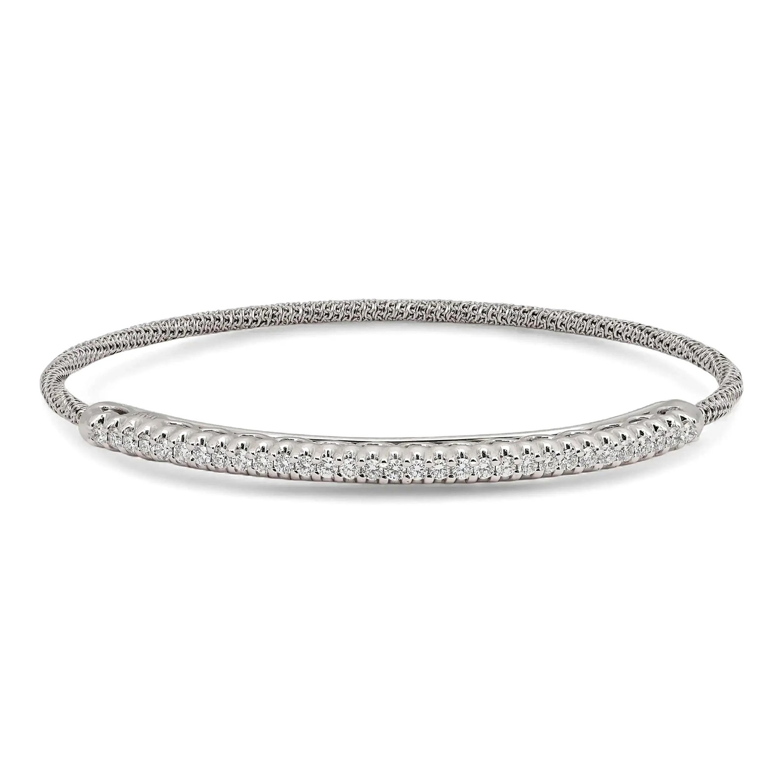 Giovanni Ferraris Diamonds 065Ctw Titanium Spring Bracelet 18K White Gold 1073790₽
