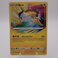2020 Pokemon Sword Shield Vivid Voltage Raikou Amazing Rare #50/185 - NM Miscut on eBay
