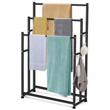 47.6 Inch Tall Free Standing Towel Racks 3 Tier Pool Towel Rack Outdoor Overs...