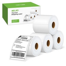 Nelko Genuine 4x6 Direct Thermal Shipping Label 880 4 x 6 inch, White