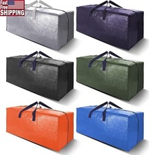 Extra Large Storage Bags Heavy Duty Zipper Moving Tote Organizers Folding 6 Pack