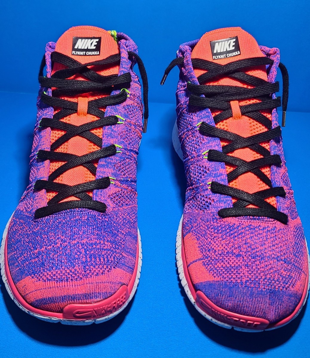 Nike Free Flyknit Chukka Premium men's QS Game Royal Running Shoes Size 14  US