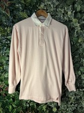 Front Row | Light Pink | Rugby Shirt | Contrast White Collar | S | Men