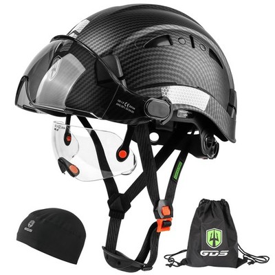 Casco De Seguridad Con Visor Tintado Y Transparente Para Construccion