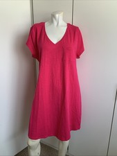 *NWT* Pink GAP v-neck short sleeve pullover T-shirt dress knee length