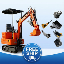 1 Ton Mini Tracked Excavator，B&S Engine & Pilot Control System +6 Attachment，EPA