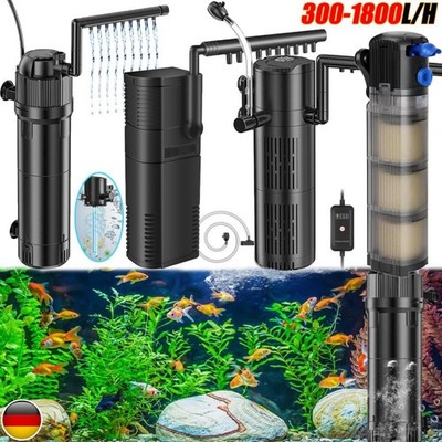 5-in-1 Aquarium Innenfilter mit UV Aquarium Filter Pumpe Einstellbarer 2W-25W DE