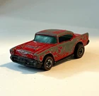 Hot Wheels Redlines '57 Chevy 1:64 Diecast Car Red/Black Hong Kong 1978