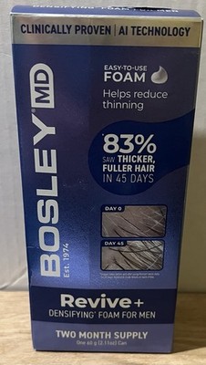 Bosley MD Mens Revive Densifying Foam Treatment Two Months 2.11 Oz Can NEW