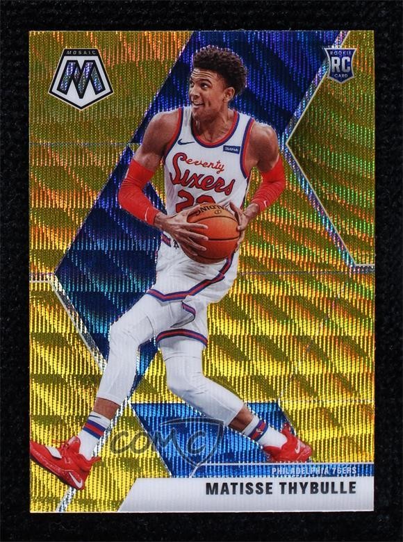 2019 Panini Mosaic Rookies Tmall Gold Wave Prizm Matisse Thybulle #245 Rookie RC