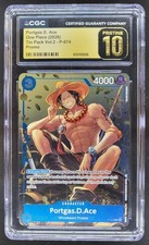 2026 ONE PIECE PORTGAS D. ACE PROMO P-074 CGC 10 PRISTINE B PT