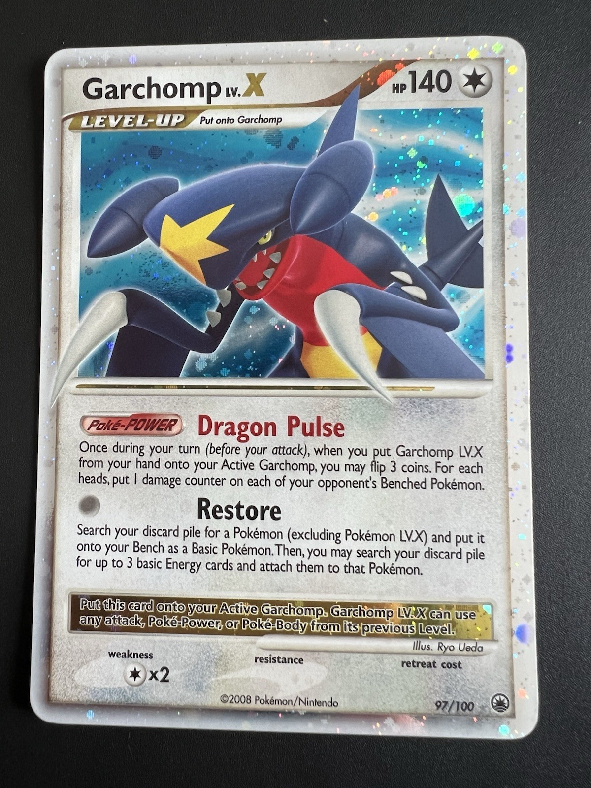 Majestic Dawn Garchomp LV.X Holo Card 97/100 Dawn of the Dragon