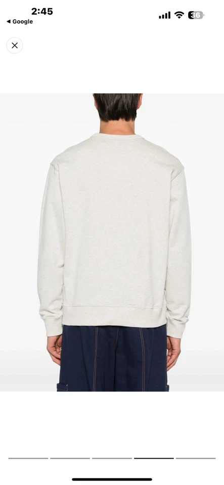 Sudadera Kenzo FE68SW1064MF TXT 0093A para hombre grande en gris nueva con etiquetas Foto 4 de 4