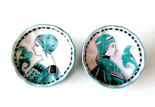 Orvieto / Deruta Set of 2 Italian Umbrian Pot...
