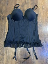 Torrid Plunge Corset Black Lingerie Plus Size 1 Bustier Boned Bodyshaper