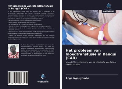 Het probleem van bloedtransfusie in Bangui (CAR) Ange Ngouyombo