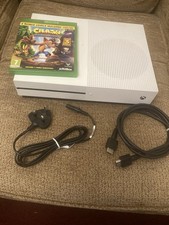 Microsoft Xbox One S 500GB White Console With Power Lead HDMI And Game