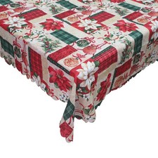 Nappe de Noël Rectangulaire pour Table de Fête, Salle à Manger 180 x 150 cm F...