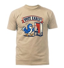 Vote Early Patriotic Bird Worm Voting Booth Election T-Shirt