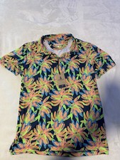 NWT Men  s Chubbies Multicolor Ocean Flower Performance 2.0 Size Large Polo Shirt