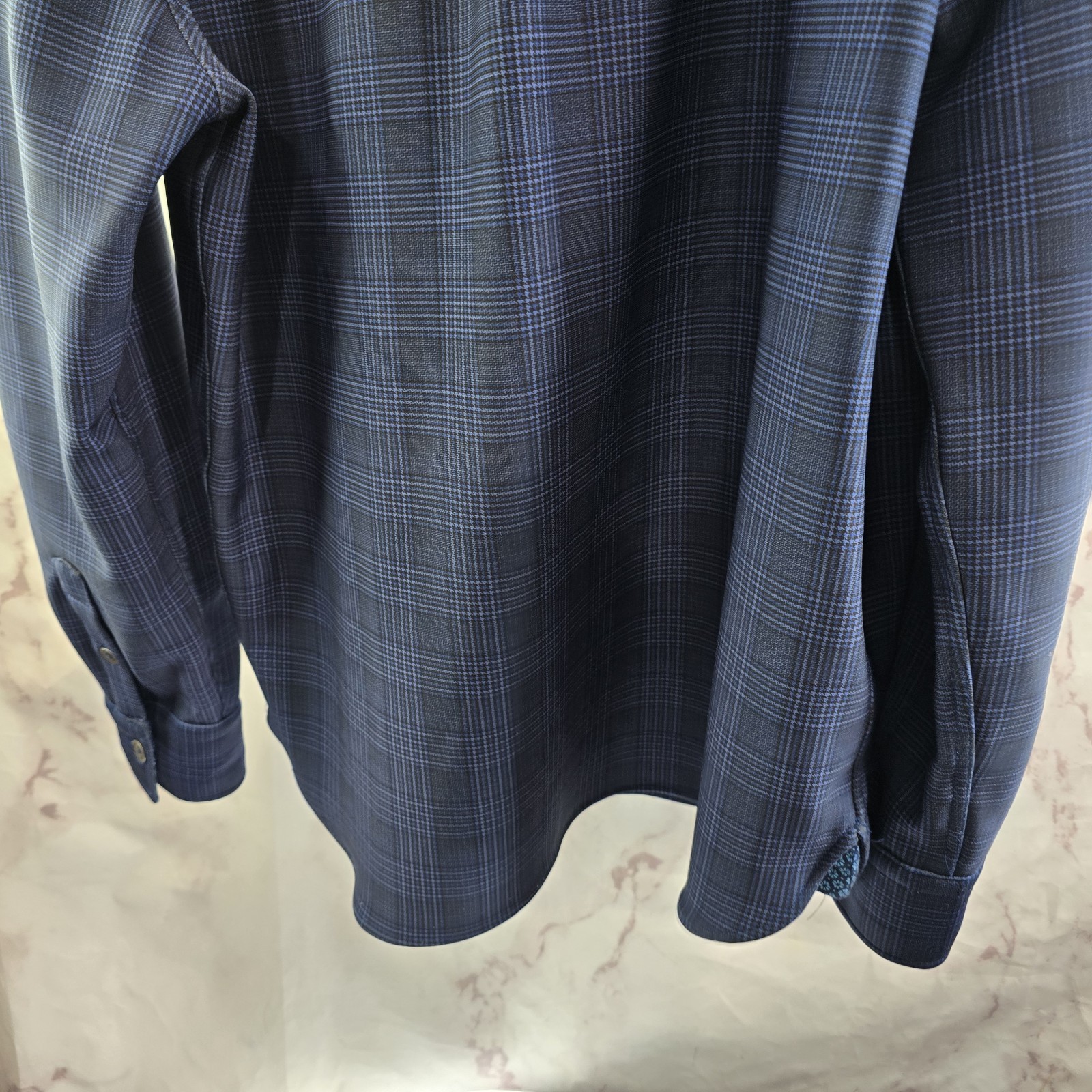 Construct Shirt Jacket Men Medium Blue Button Fle… - image 8