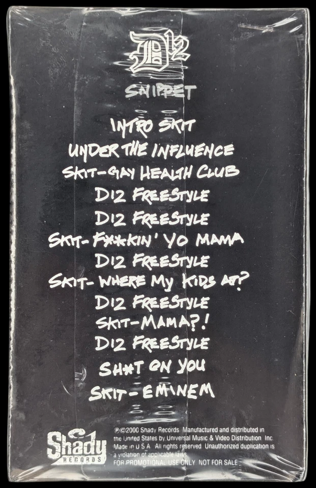 SEALED, D12 – Detroit, What? Snippet, Audio Cassette, Promo, Sampler, US, 2000 - Image 2 of 4