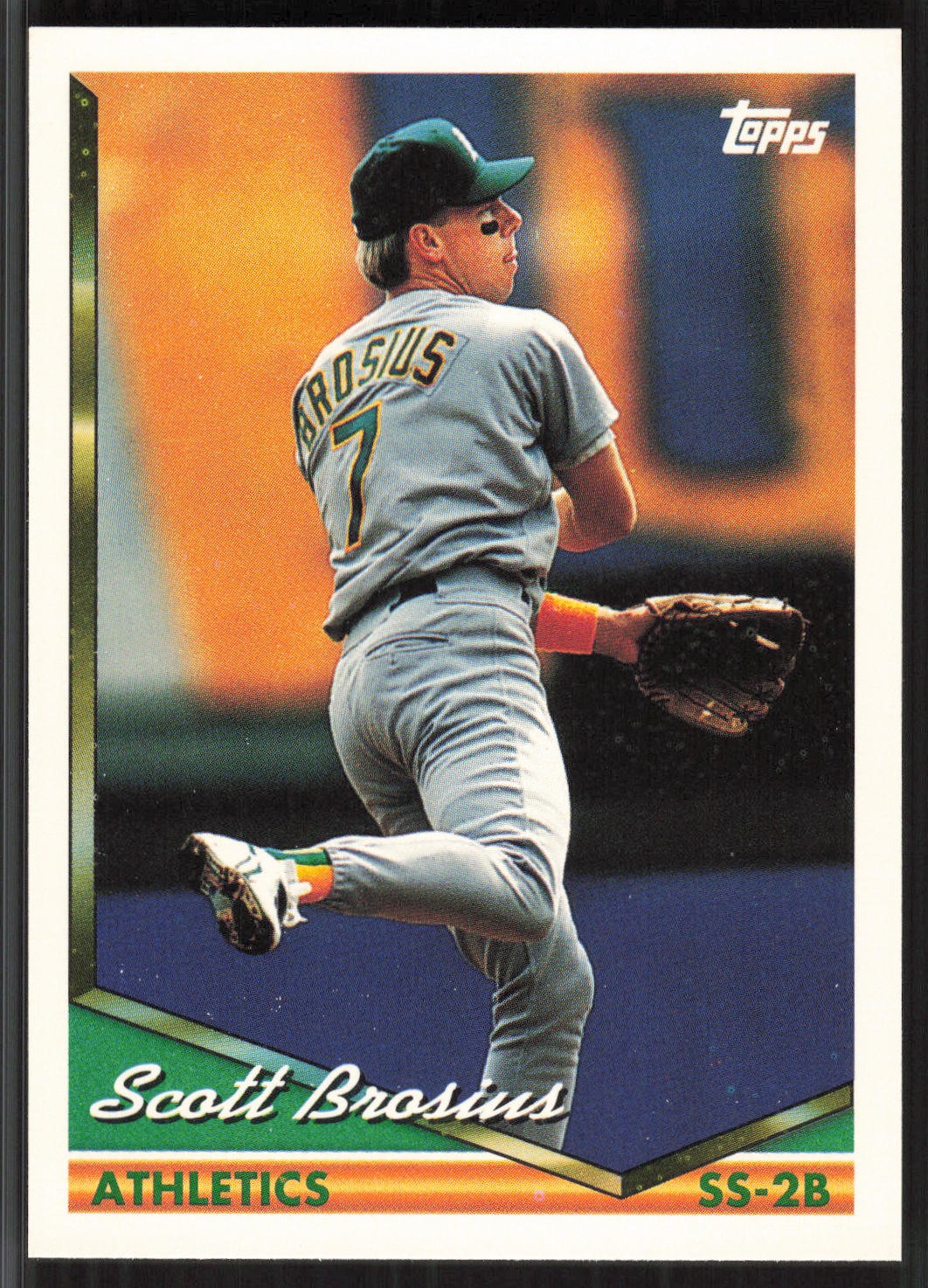 Scott Brosius, 1994 Topps, #74, Oakland Athletics,