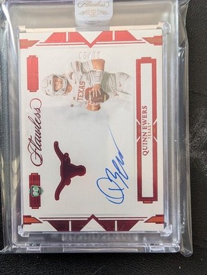 2023 Panini Flawless #TLS-QEW Quinn Ewers Team Logo Signatures Bookend /20