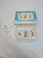 Vintage Evenflo Divided Baby Electric Feeding Dish Bunny Rabbit 1981 