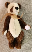 World of Miniature Bears  4"  Brown Panda Bear By Theresa Yang New 