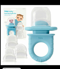Frida Baby Push Pop Feeder Set Push Pop Design Teething Toy Blue 6 Months
