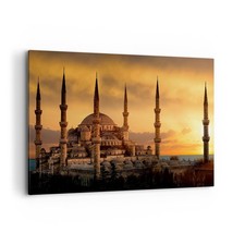 Quadro su Tela 100x70cm Tramonto istanbul Turchia viaggiare Stampe Murale