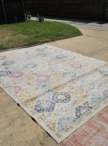 Multicolor Indoor Rug All-Over Pattern Rectangular