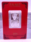 PAMP 2014 10g .999 Silver Bar Lunar Calendar Series