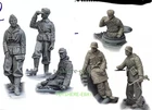 1/72 1/48 soldiers WWII  Winter Tiger Tank Crew German Complete Crew Team 6pcs