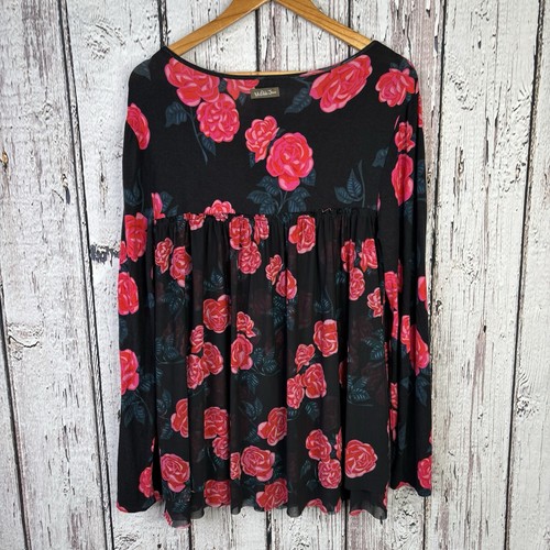 Matilda Jane Winter Blooms Babydoll Top Blouse Large Long Sleeve Floral Flowy - Picture 6 of 15
