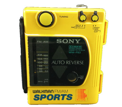 Sony WM-F73 Sports Walkman FM/AM Radio, Cassette Tape Player, 1986 Model
