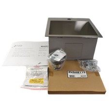 NEW Ruvati RVH8115 Bar Prep Sink 15" x 15" x 9" Single-Bowl 16ga Stainless Steel
