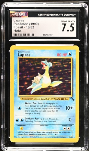 Lapras (Unlimited) graded CGC 7.5 for sale on eBay