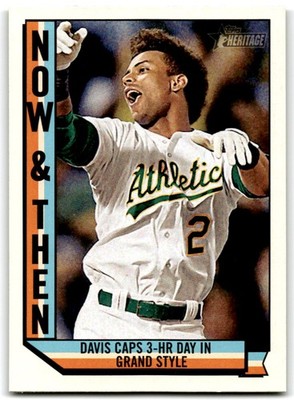 2016 Topps Heritage Now & Then Khris Davis Oakland Athletics #NT-15