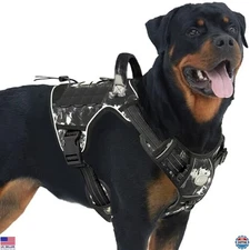 Tactical Dog Harness No Pull Adjustable Reflective Vest for Small to Large Dogs